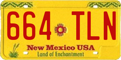 NM license plate 664TLN