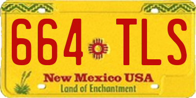 NM license plate 664TLS
