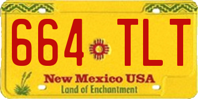 NM license plate 664TLT