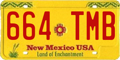 NM license plate 664TMB