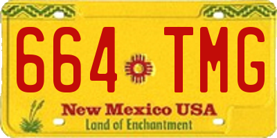 NM license plate 664TMG