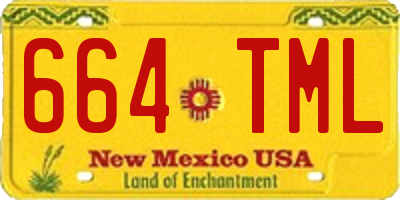 NM license plate 664TML