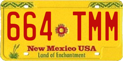 NM license plate 664TMM