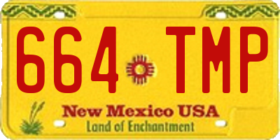 NM license plate 664TMP