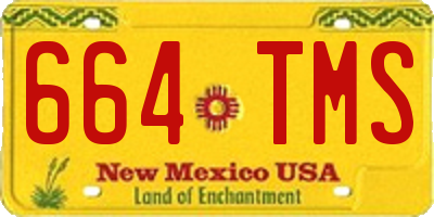 NM license plate 664TMS