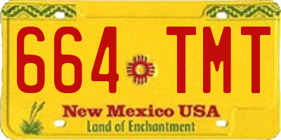 NM license plate 664TMT