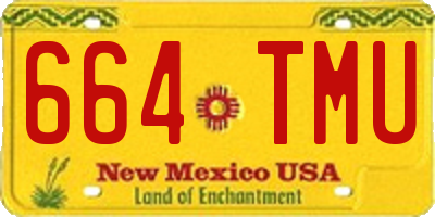 NM license plate 664TMU