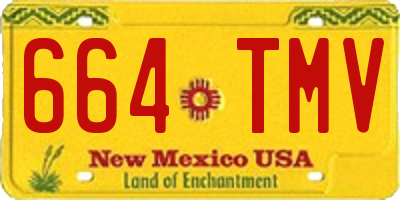 NM license plate 664TMV