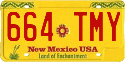 NM license plate 664TMY