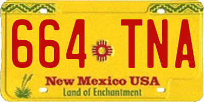 NM license plate 664TNA