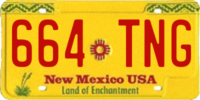 NM license plate 664TNG