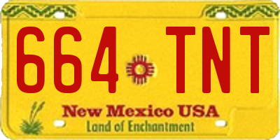 NM license plate 664TNT