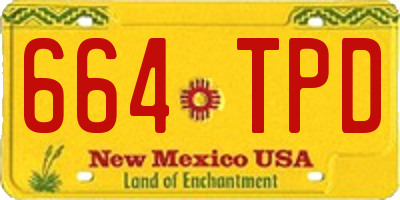 NM license plate 664TPD