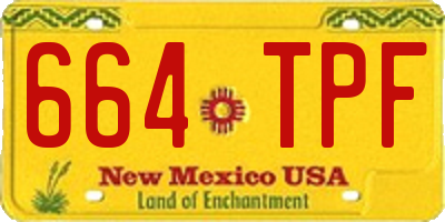 NM license plate 664TPF