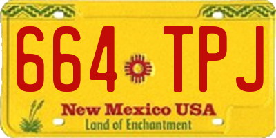 NM license plate 664TPJ