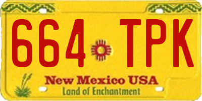 NM license plate 664TPK