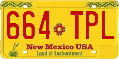 NM license plate 664TPL