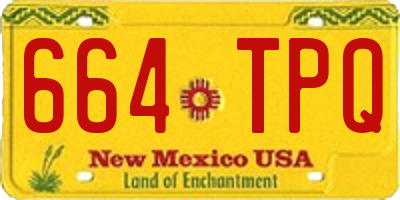 NM license plate 664TPQ