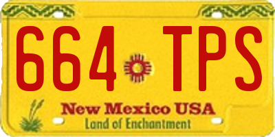 NM license plate 664TPS