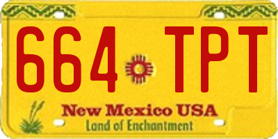 NM license plate 664TPT