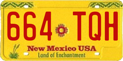 NM license plate 664TQH