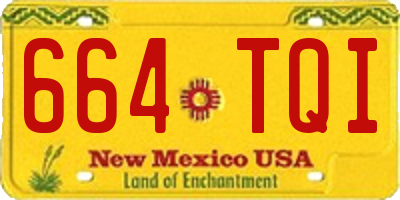 NM license plate 664TQI