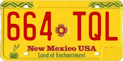 NM license plate 664TQL