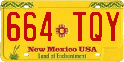 NM license plate 664TQY