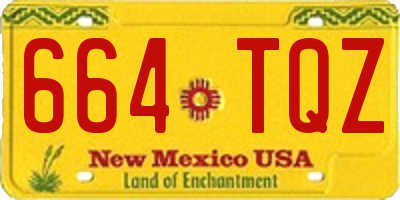 NM license plate 664TQZ