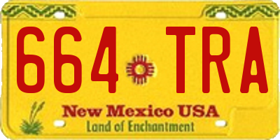 NM license plate 664TRA