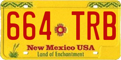 NM license plate 664TRB