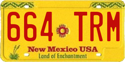 NM license plate 664TRM