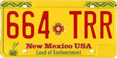 NM license plate 664TRR