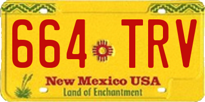NM license plate 664TRV