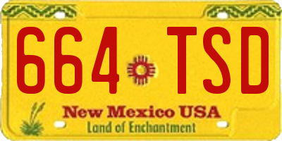 NM license plate 664TSD