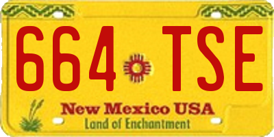 NM license plate 664TSE