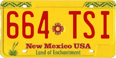 NM license plate 664TSI
