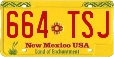 NM license plate 664TSJ