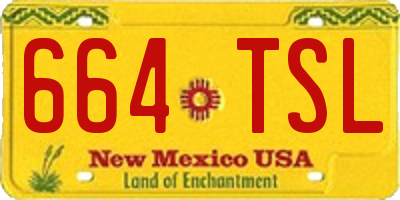NM license plate 664TSL