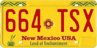 NM license plate 664TSX