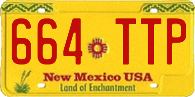 NM license plate 664TTP