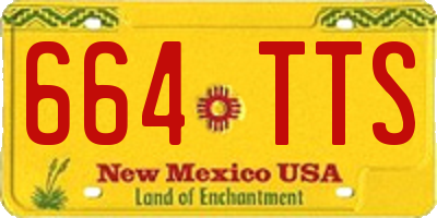 NM license plate 664TTS