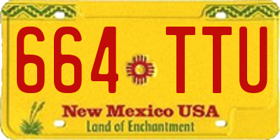 NM license plate 664TTU