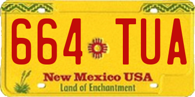 NM license plate 664TUA