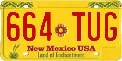 NM license plate 664TUG
