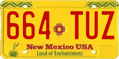 NM license plate 664TUZ