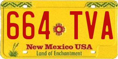 NM license plate 664TVA
