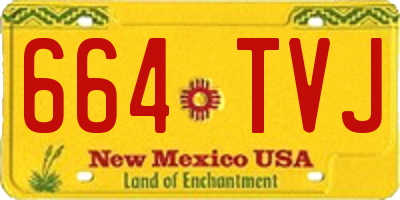 NM license plate 664TVJ