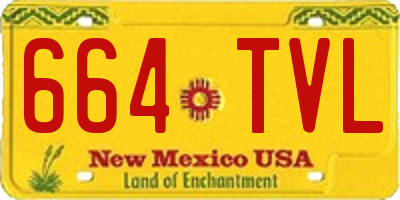 NM license plate 664TVL