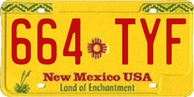 NM license plate 664TYF